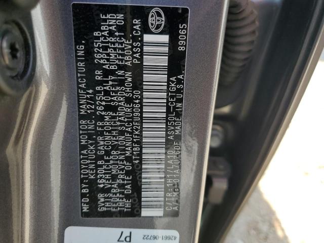 Photo 11 VIN: 4T1BF1FK2FU906430 - TOYOTA CAMRY 