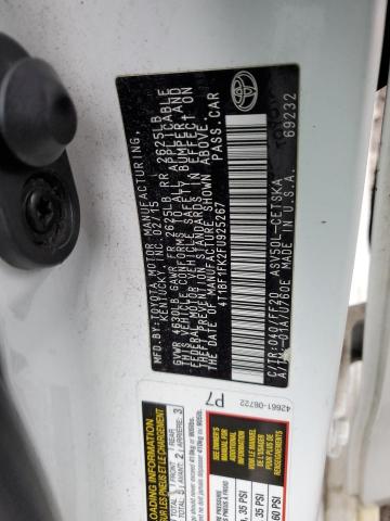 Photo 12 VIN: 4T1BF1FK2FU925267 - TOYOTA CAMRY 