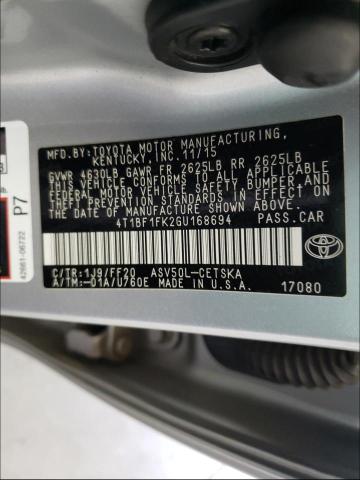 Photo 9 VIN: 4T1BF1FK2GU168694 - TOYOTA CAMRY LE 