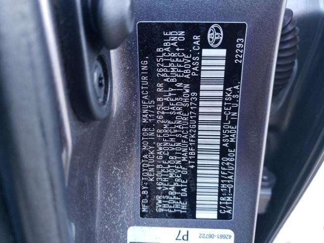 Photo 11 VIN: 4T1BF1FK2GU171739 - TOYOTA CAMRY LE 