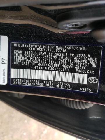 Photo 9 VIN: 4T1BF1FK2GU225430 - TOYOTA CAMRY LE 