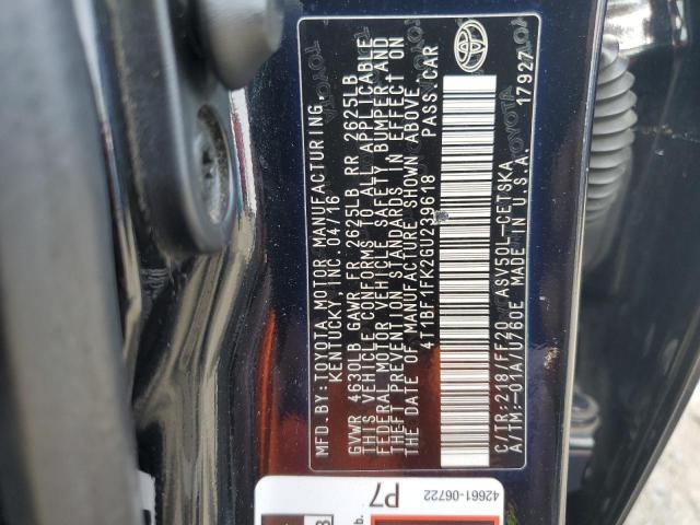 Photo 11 VIN: 4T1BF1FK2GU239618 - TOYOTA CAMRY LE 