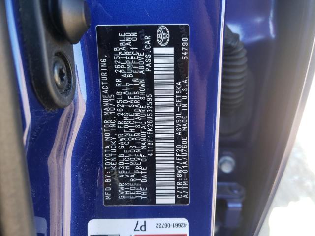 Photo 9 VIN: 4T1BF1FK2GU532595 - TOYOTA CAMRY LE 