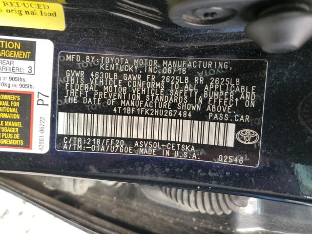 Photo 11 VIN: 4T1BF1FK2HU267484 - TOYOTA CAMRY 