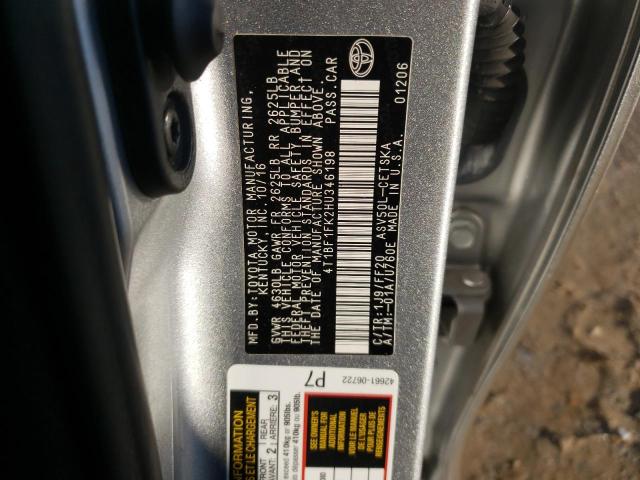 Photo 11 VIN: 4T1BF1FK2HU346198 - TOYOTA CAMRY LE 