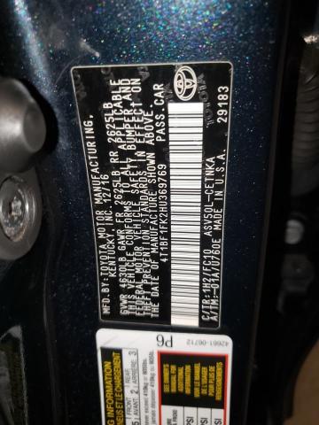 Photo 12 VIN: 4T1BF1FK2HU369769 - TOYOTA CAMRY 