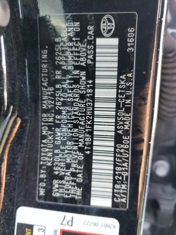 Photo 11 VIN: 4T1BF1FK2HU371814 - TOYOTA CAMRY LE 