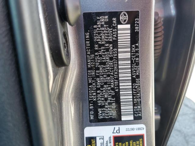 Photo 11 VIN: 4T1BF1FK2HU377659 - TOYOTA CAMRY LE 