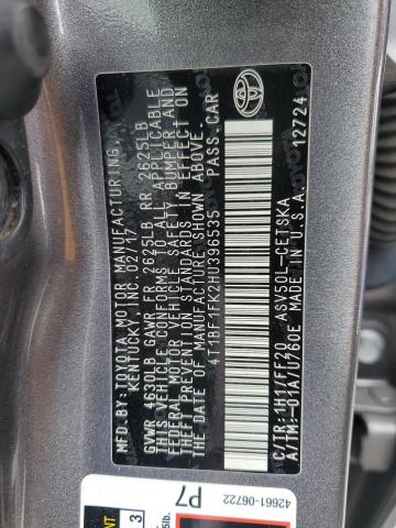 Photo 11 VIN: 4T1BF1FK2HU396535 - TOYOTA CAMRY LE 