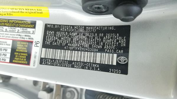 Photo 2 VIN: 4T1BF1FK2HU403094 - TOYOTA CAMRY 