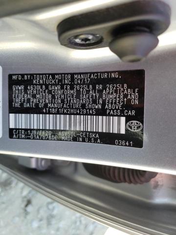 Photo 9 VIN: 4T1BF1FK2HU429145 - TOYOTA CAMRY 