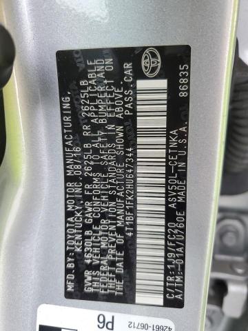 Photo 11 VIN: 4T1BF1FK2HU647344 - TOYOTA CAMRY 