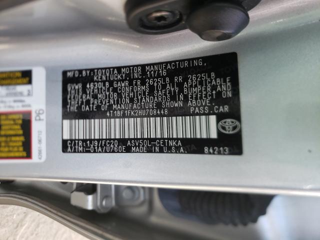 Photo 9 VIN: 4T1BF1FK2HU708448 - TOYOTA CAMRY 