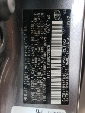 Photo 11 VIN: 4T1BF1FK2HU728070 - TOYOTA CAMRY 