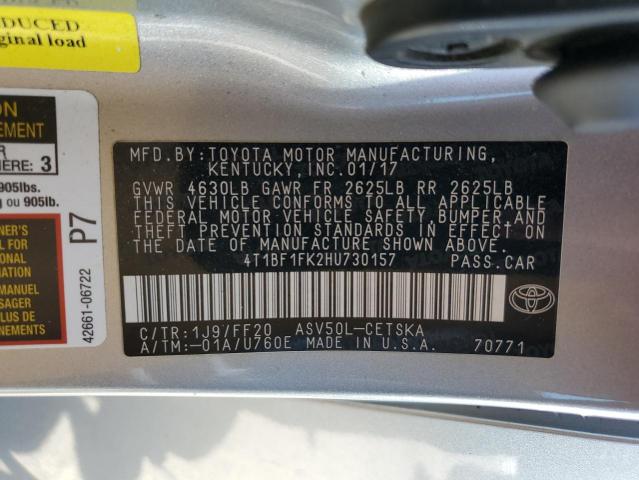 Photo 11 VIN: 4T1BF1FK2HU730157 - TOYOTA CAMRY LE 