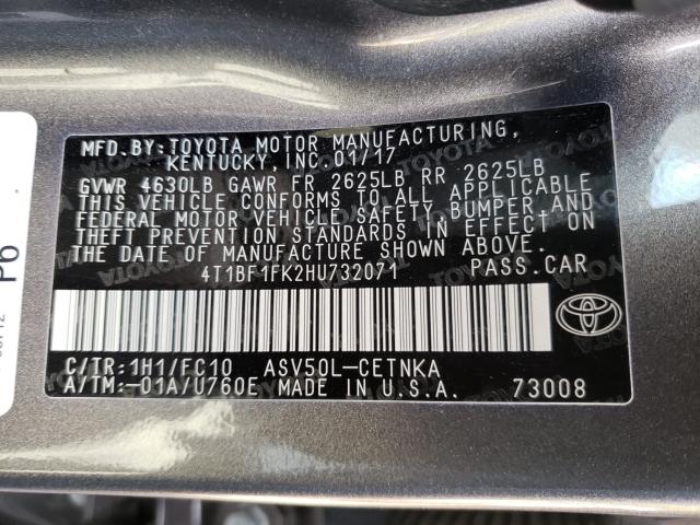 Photo 9 VIN: 4T1BF1FK2HU732071 - TOYOTA CAMRY 