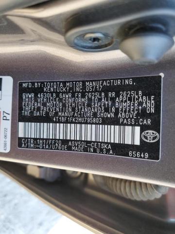 Photo 9 VIN: 4T1BF1FK2HU795803 - TOYOTA CAMRY LE 