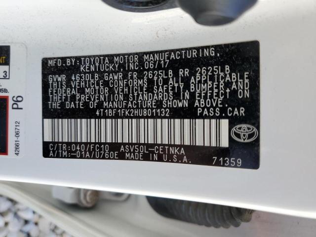 Photo 9 VIN: 4T1BF1FK2HU801132 - TOYOTA CAMRY LE 