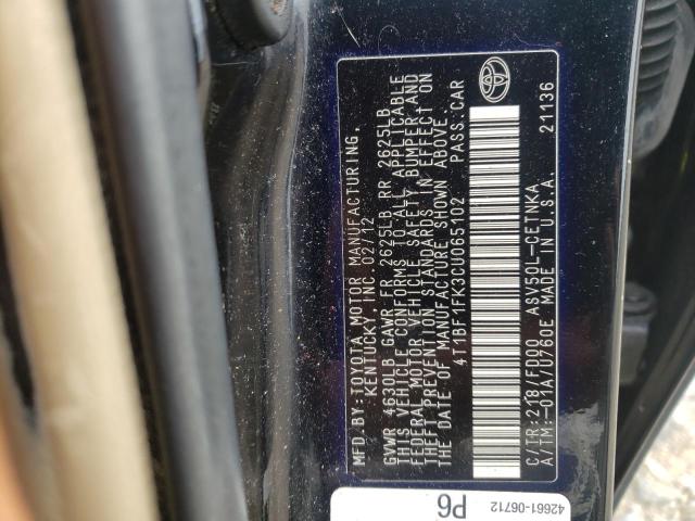 Photo 9 VIN: 4T1BF1FK3CU065102 - TOYOTA CAMRY BASE 