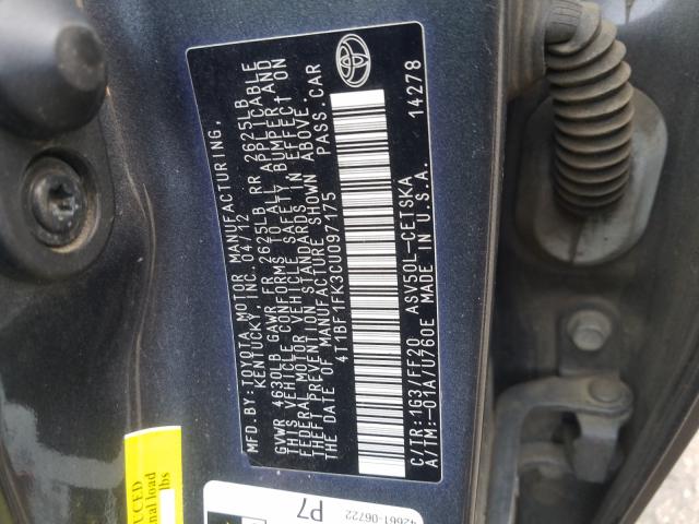 Photo 9 VIN: 4T1BF1FK3CU097175 - TOYOTA CAMRY BASE 