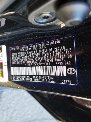 Photo 9 VIN: 4T1BF1FK3CU125394 - TOYOTA CAMRY BASE 