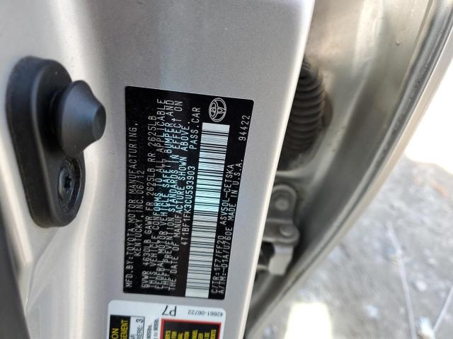 Photo 11 VIN: 4T1BF1FK3CU593903 - TOYOTA CAMRY 