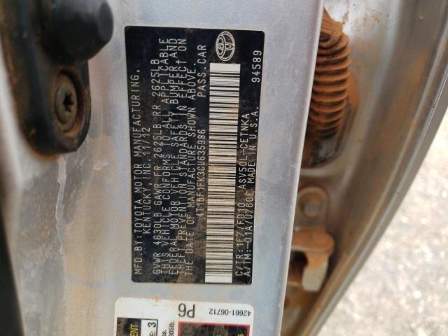 Photo 12 VIN: 4T1BF1FK3CU635986 - TOYOTA CAMRY BASE 