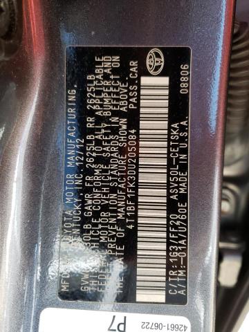 Photo 11 VIN: 4T1BF1FK3DU205084 - TOYOTA CAMRY L 