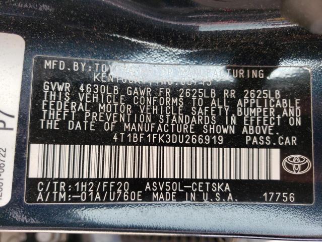 Photo 12 VIN: 4T1BF1FK3DU266919 - TOYOTA CAMRY L 