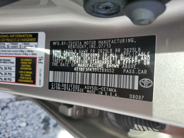 Photo 12 VIN: 4T1BF1FK3DU289052 - TOYOTA CAMRY L 