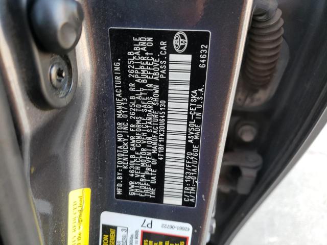 Photo 9 VIN: 4T1BF1FK3DU645130 - TOYOTA CAMRY L 