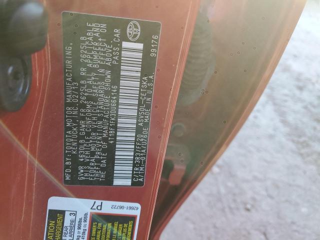 Photo 11 VIN: 4T1BF1FK3DU664146 - TOYOTA CAMRY L 