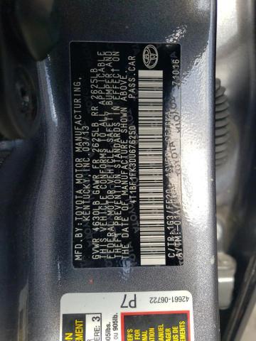 Photo 11 VIN: 4T1BF1FK3DU676250 - TOYOTA CAMRY L 