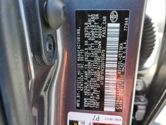 Photo 9 VIN: 4T1BF1FK3DU705679 - TOYOTA CAMRY L 