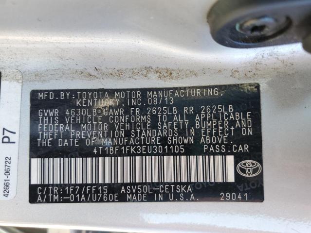 Photo 11 VIN: 4T1BF1FK3EU301105 - TOYOTA CAMRY L 