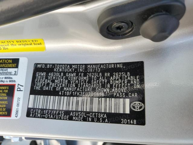 Photo 11 VIN: 4T1BF1FK3EU301816 - TOYOTA CAMRY L 