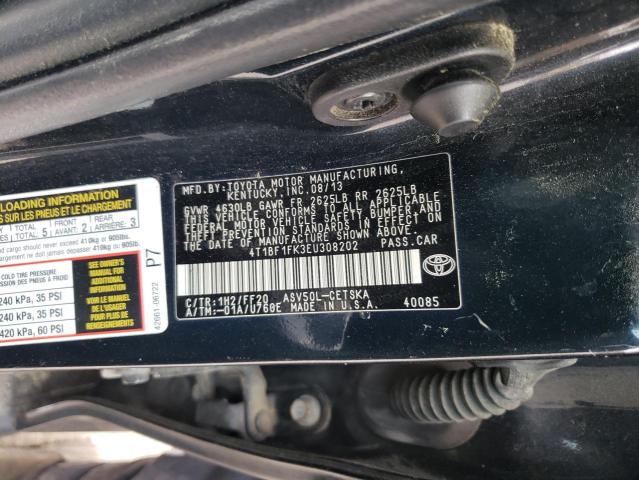 Photo 11 VIN: 4T1BF1FK3EU308202 - TOYOTA CAMRY L 