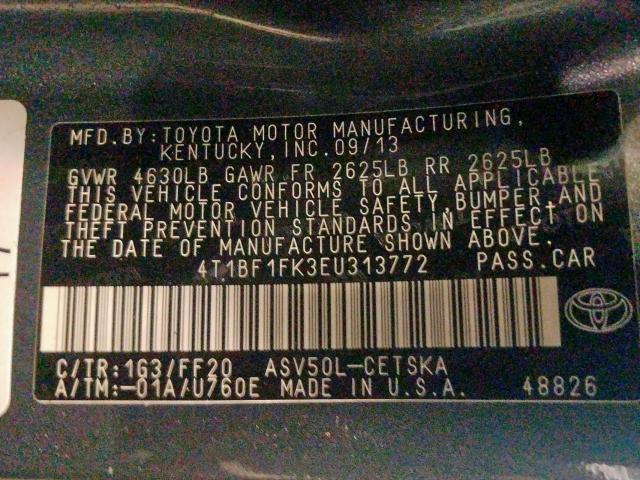 Photo 9 VIN: 4T1BF1FK3EU313772 - TOYOTA CAMRY L 