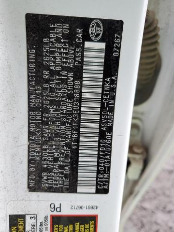 Photo 11 VIN: 4T1BF1FK3EU318888 - TOYOTA CAMRY 