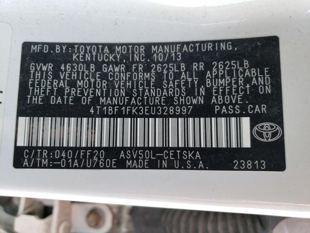 Photo 11 VIN: 4T1BF1FK3EU328997 - TOYOTA CAMRY 