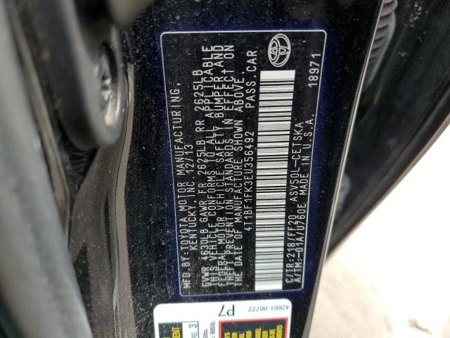 Photo 12 VIN: 4T1BF1FK3EU356492 - TOYOTA CAMRY L 