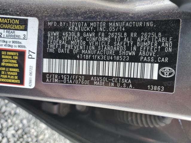 Photo 11 VIN: 4T1BF1FK3EU418523 - TOYOTA CAMRY L 