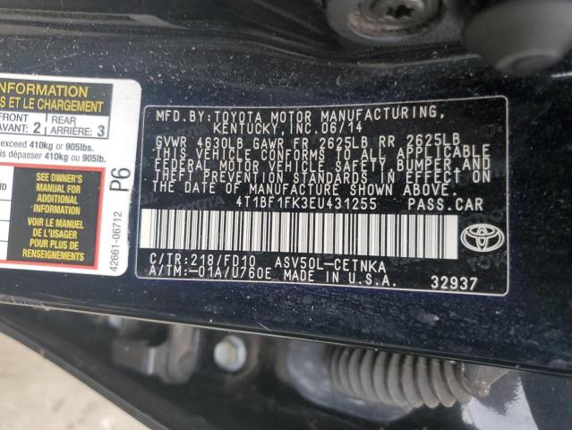 Photo 11 VIN: 4T1BF1FK3EU431255 - TOYOTA CAMRY L 