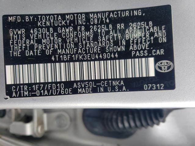 Photo 9 VIN: 4T1BF1FK3EU449044 - TOYOTA CAMRY L 