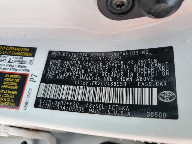 Photo 9 VIN: 4T1BF1FK3EU468953 - TOYOTA CAMRY L 