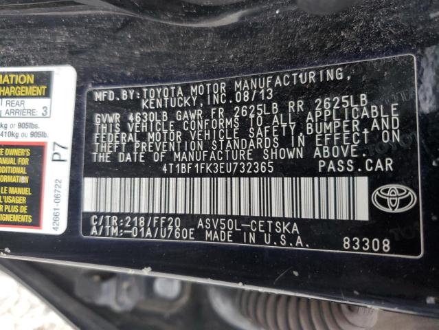 Photo 11 VIN: 4T1BF1FK3EU732365 - TOYOTA CAMRY L 