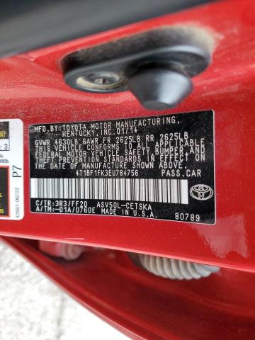 Photo 11 VIN: 4T1BF1FK3EU784756 - TOYOTA CAMRY L 