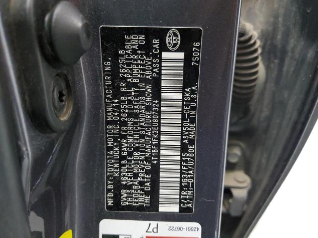 Photo 11 VIN: 4T1BF1FK3EU807324 - TOYOTA CAMRY L 