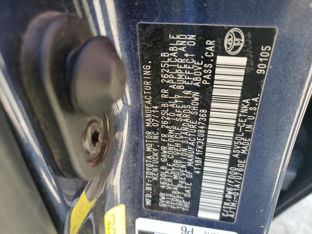 Photo 11 VIN: 4T1BF1FK3EU847368 - TOYOTA CAMRY L 