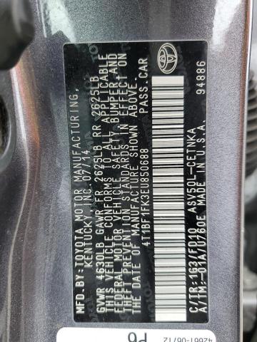 Photo 11 VIN: 4T1BF1FK3EU850688 - TOYOTA CAMRY L 